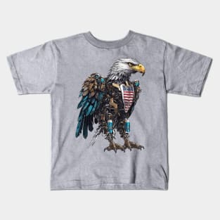 Robot Bald Eagle Kids T-Shirt